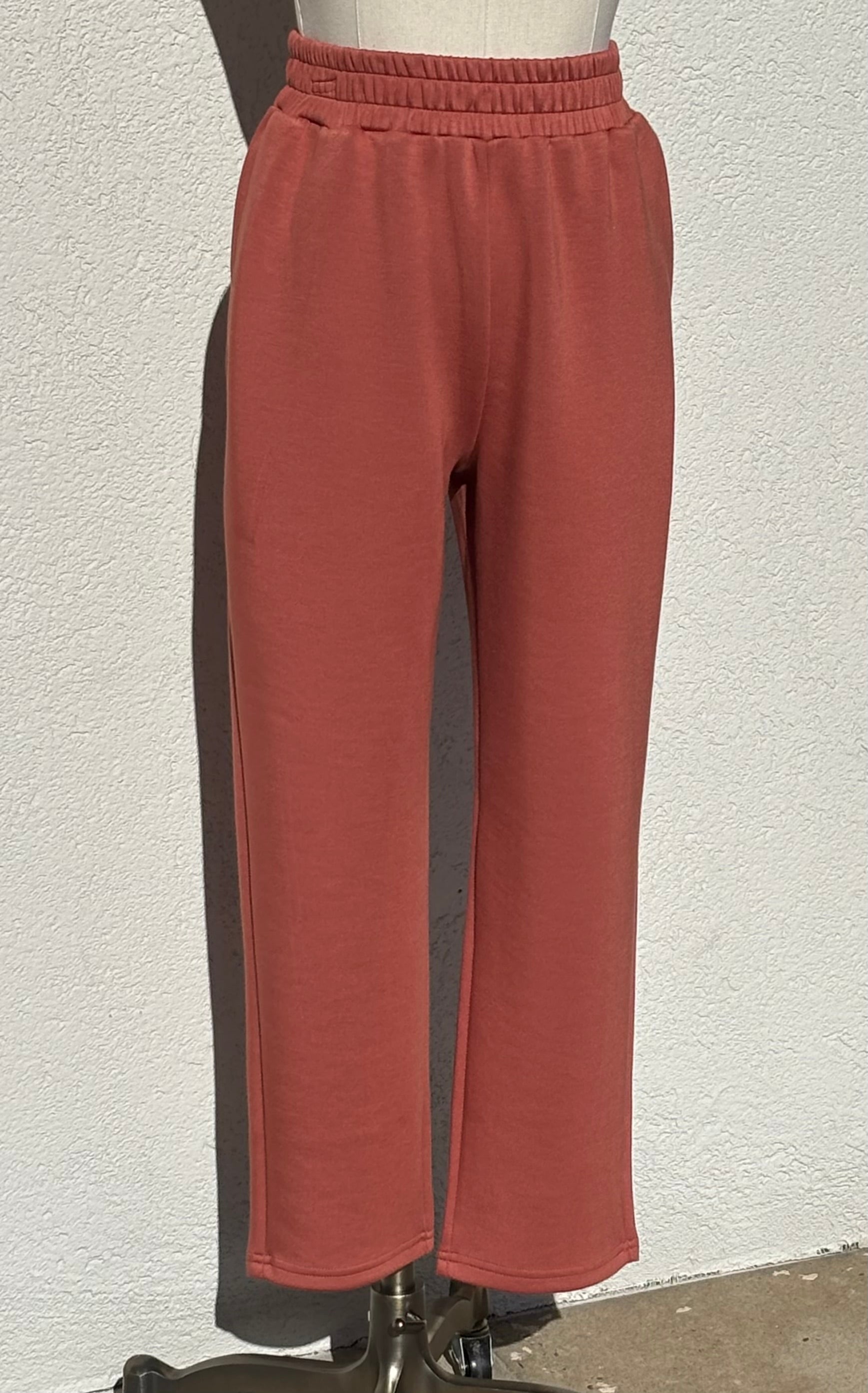 Modal Wide Leg Pants with Bottom Slits