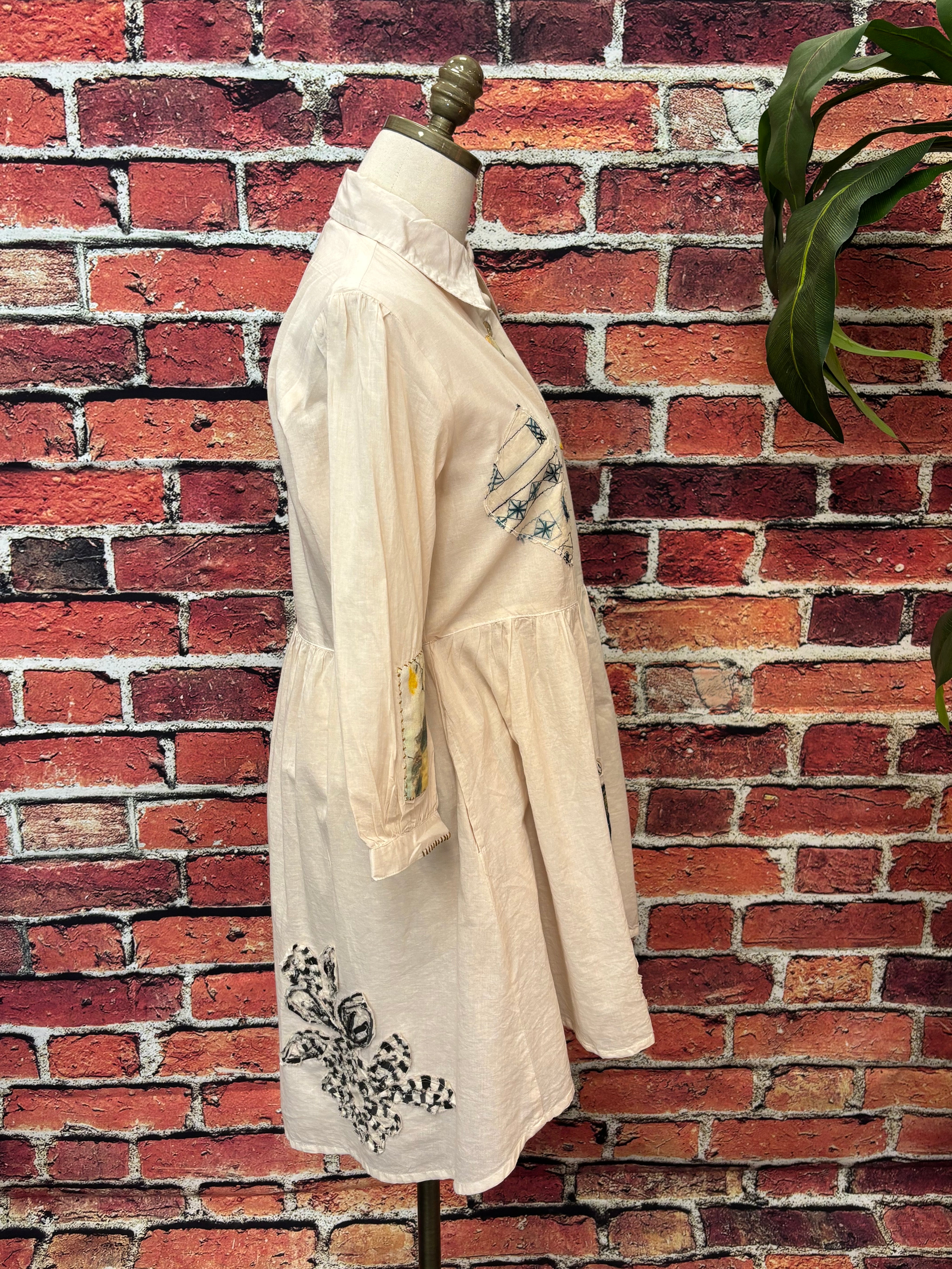 Vintage Storybook Cotton Shirt Dress
