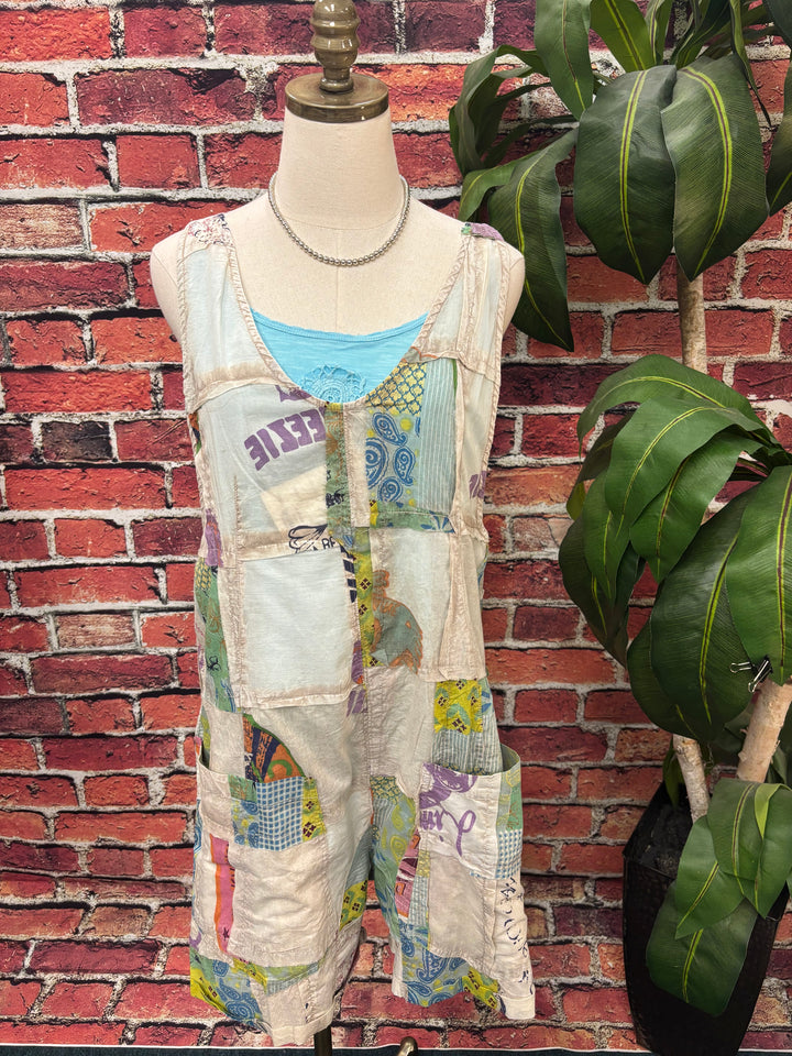 Patchwork Daydream Shortalls