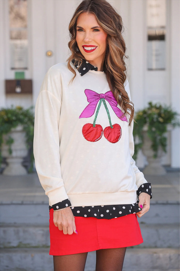 Cherry Luxe Swearshirt