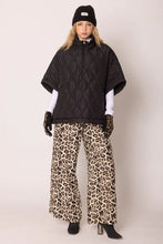 Load image into Gallery viewer, Quarter Zip Quilted Puffer Poncho
