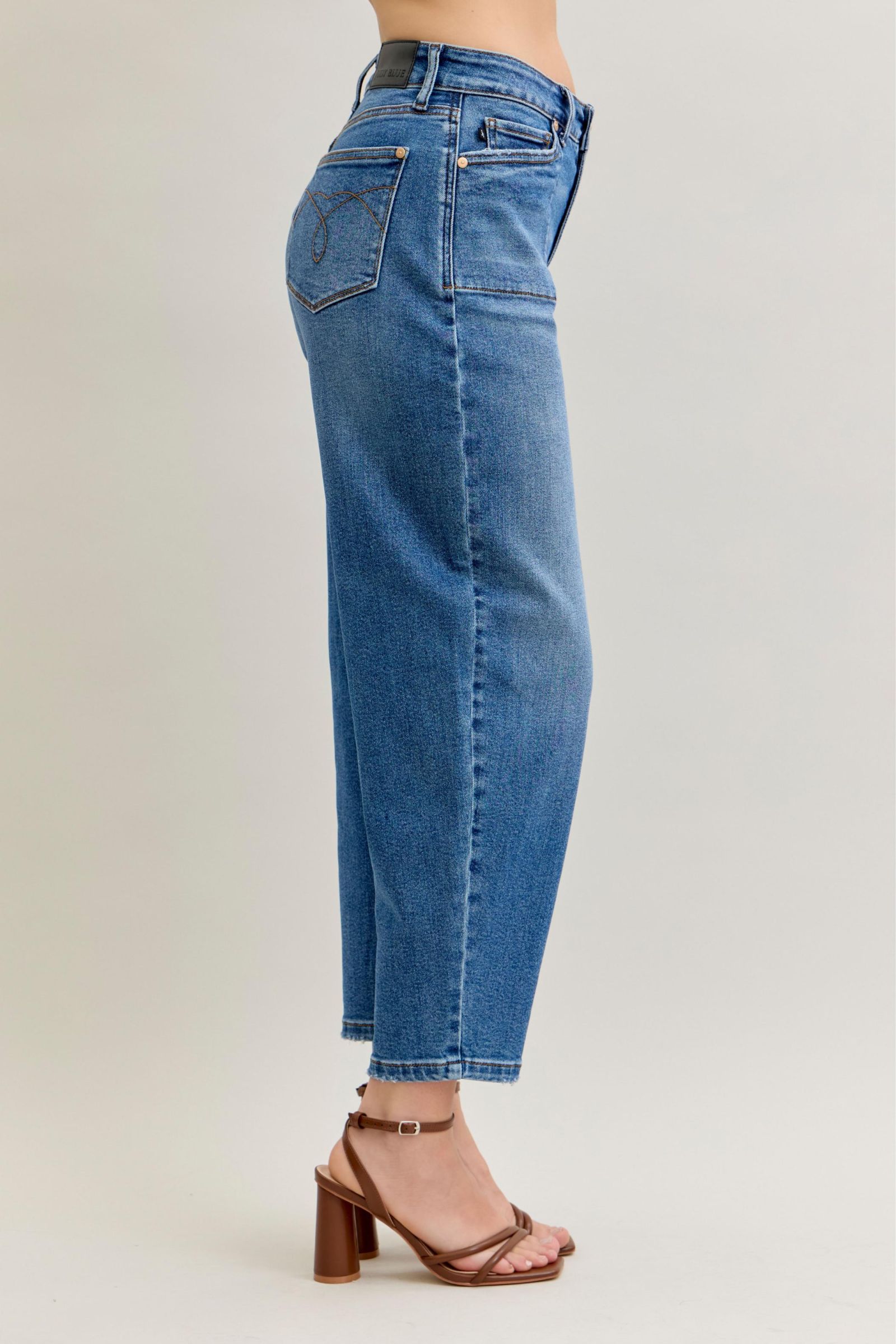 Judy Blue HW Soft Barrel Stitch Thru Pocket