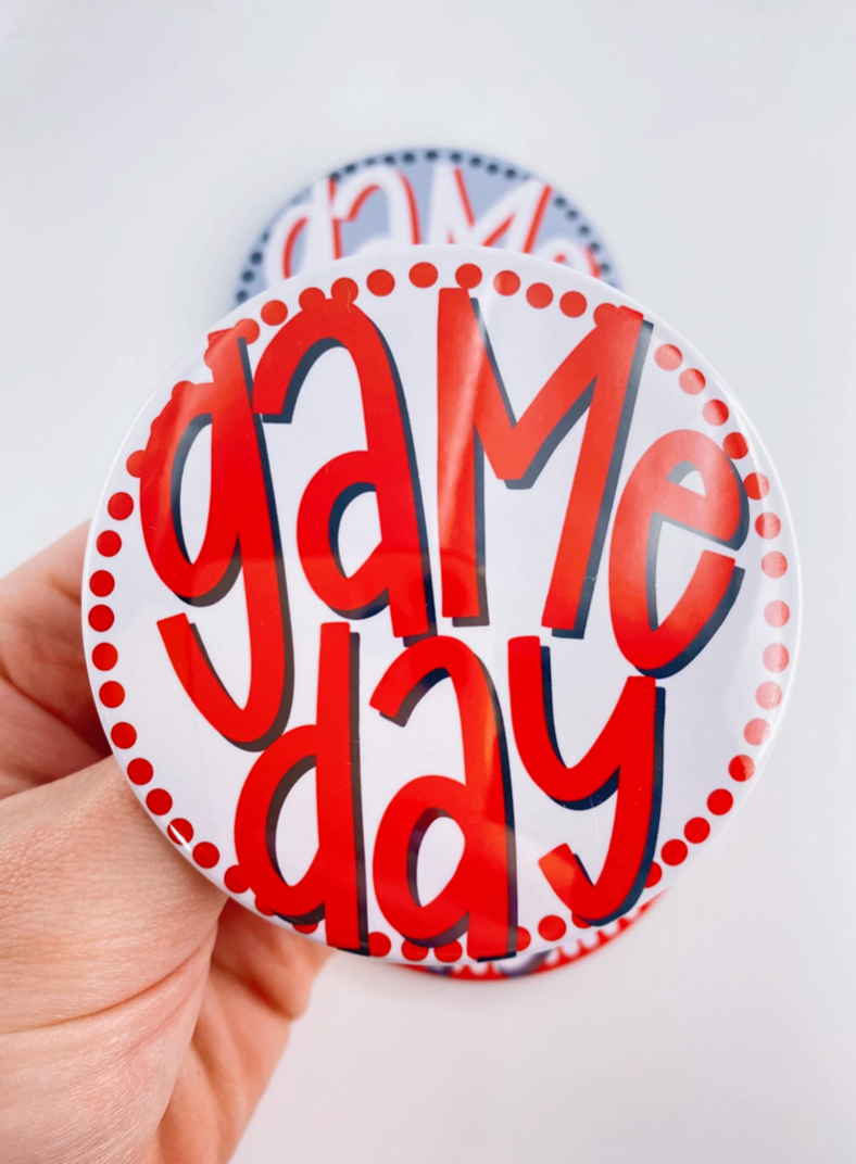 Polka Dot Game Day Button