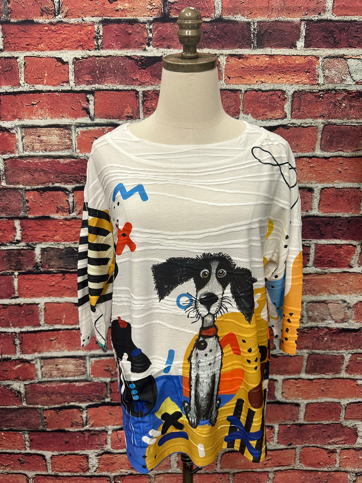 Playful Pup Graphic Pullover