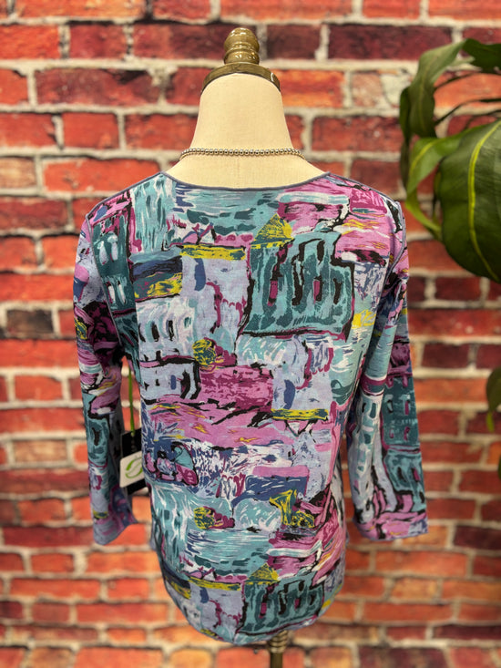Reversible Printed Crewneck Top