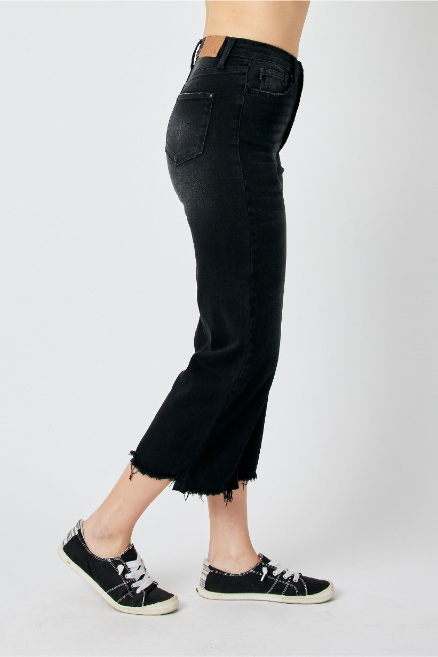 Judy Blue High Waist Destroy Raw Hem Crop Wide *FINAL SALE*