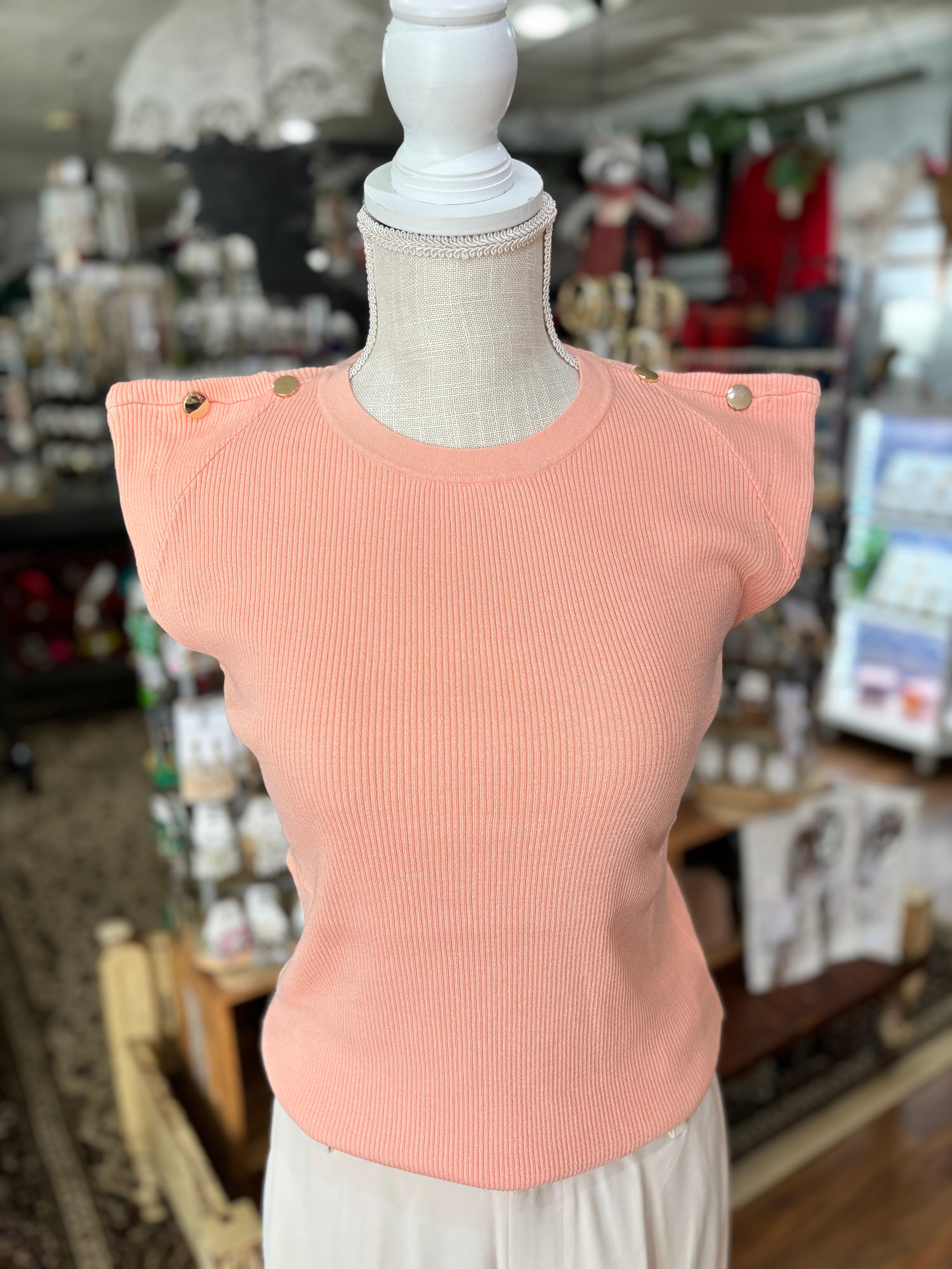Erin Peach Top *FINAL SALE*