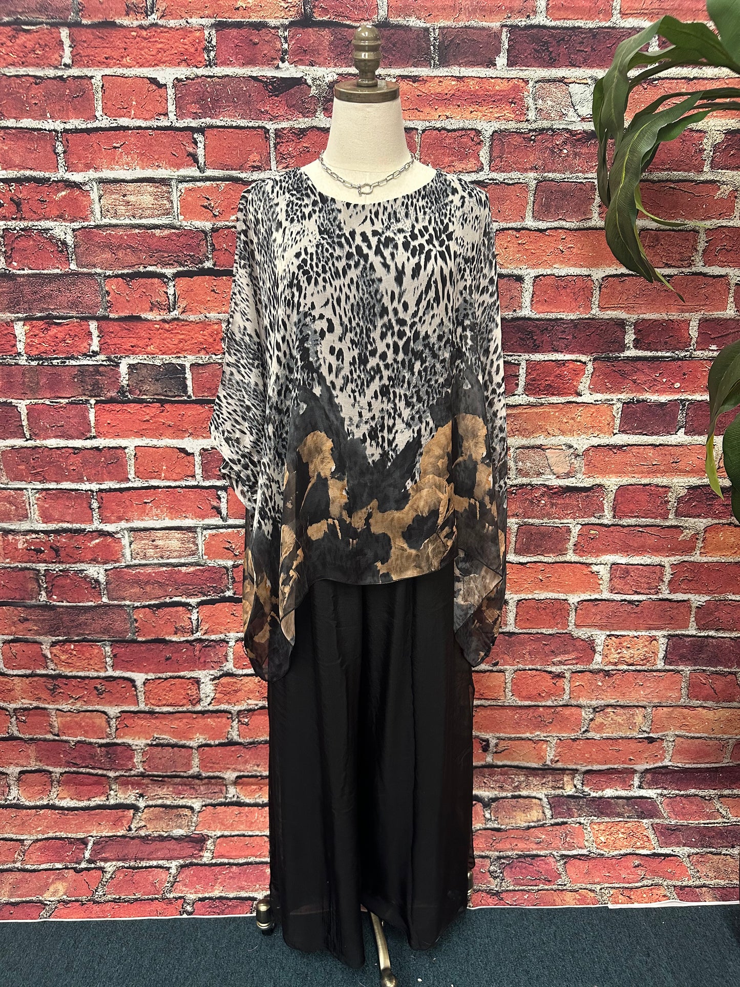 Poncho Silk Top