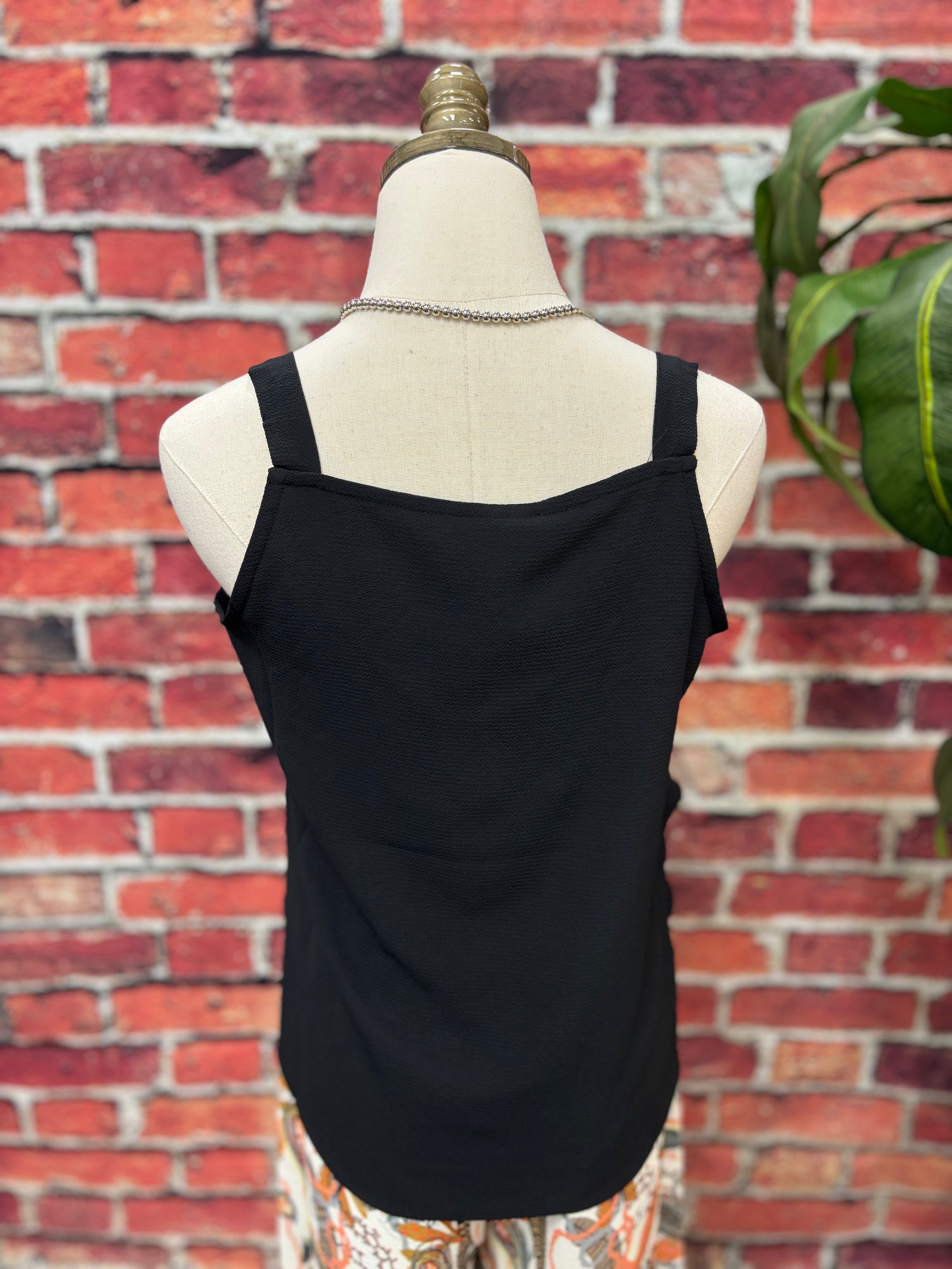 Midnight Ruffle Charm Tank