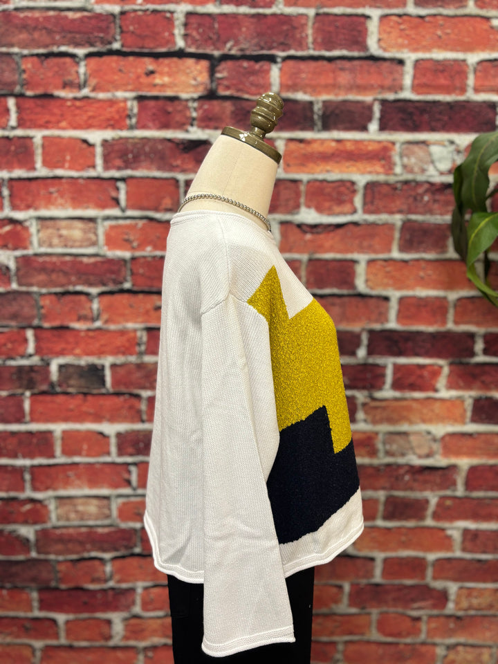 Modern Colorblock Knit Sweater