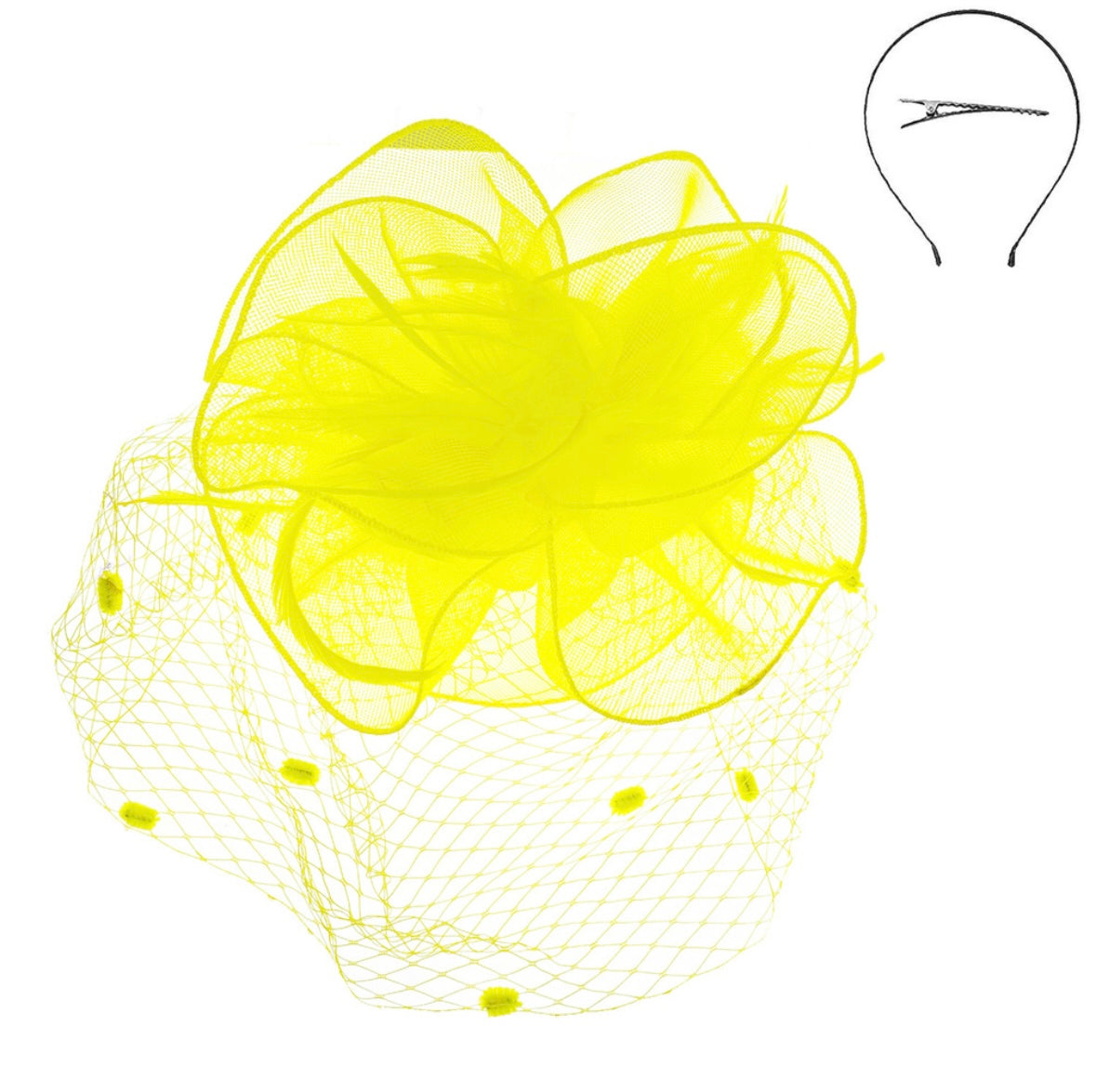 Feather Mesh Net Fascinator
