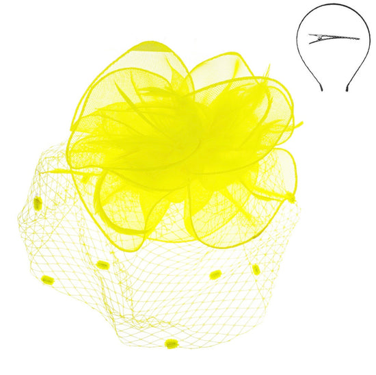 Feather Mesh Net Fascinator