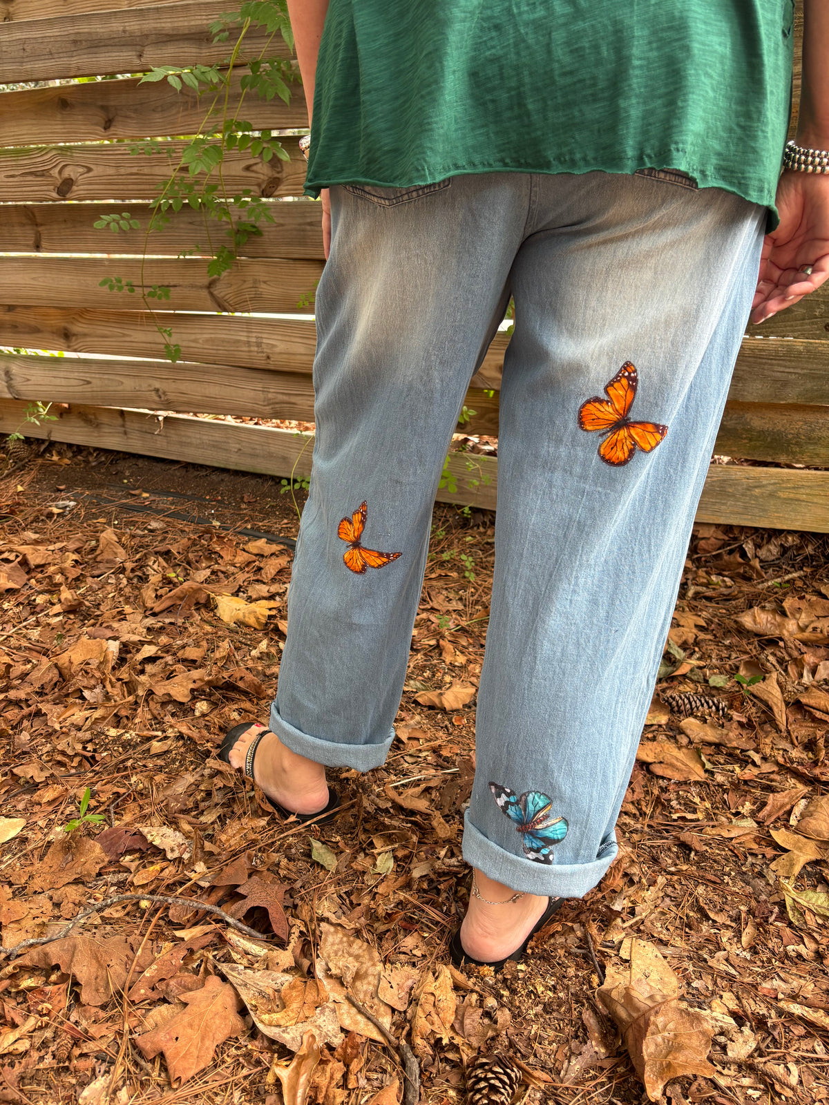 Blue Bird Patch Pants