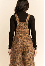 Load image into Gallery viewer, ANIMAL PRINTED DENIM WIDE OPEN LEG OVERALL PANTS
