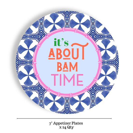 Mahjong Menu 24ct 7" Paper Plates