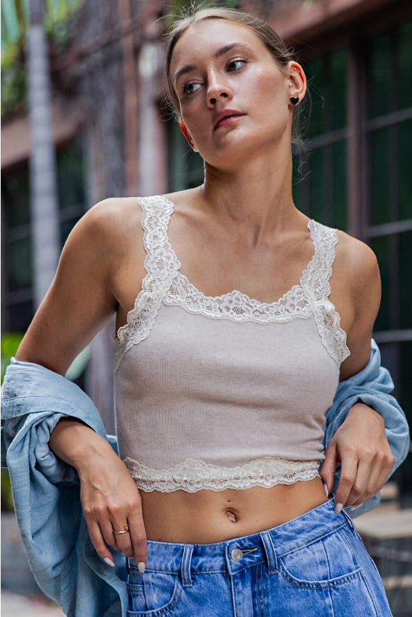 I Know You Lace Tank