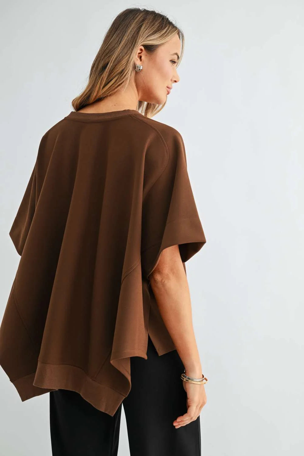 Kara Relaxed Split Neckline Top