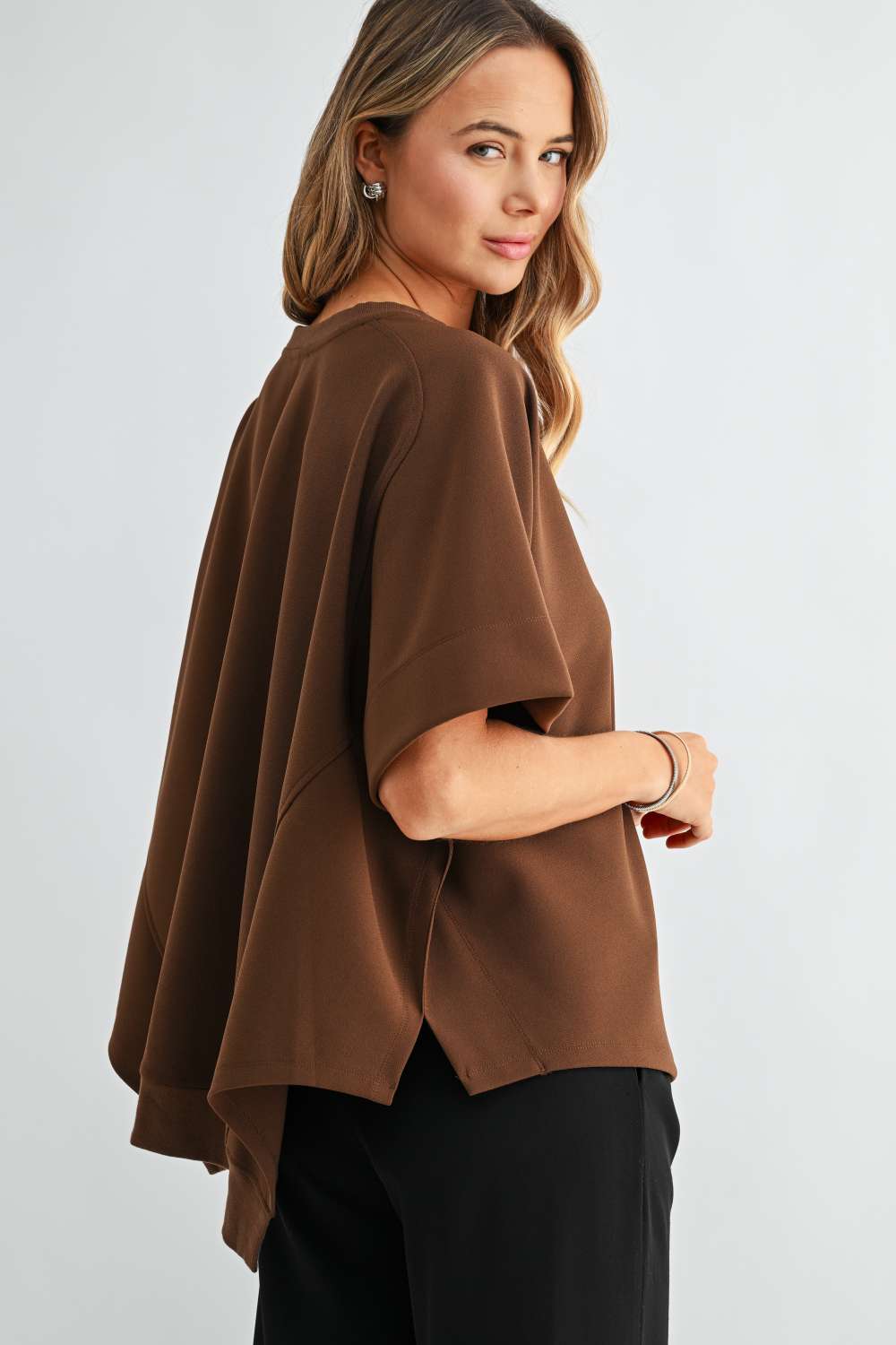 Kara Relaxed Split Neckline Top