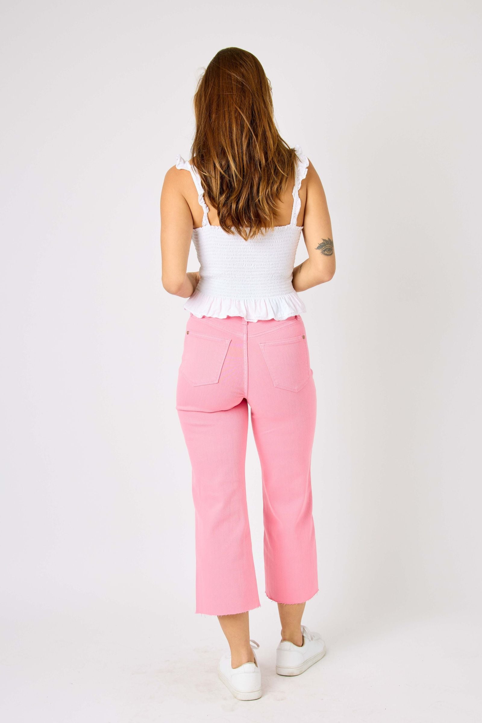 Judy Blue High Waist Garment Dyed Wide Leg Crop * FINAL SALE*