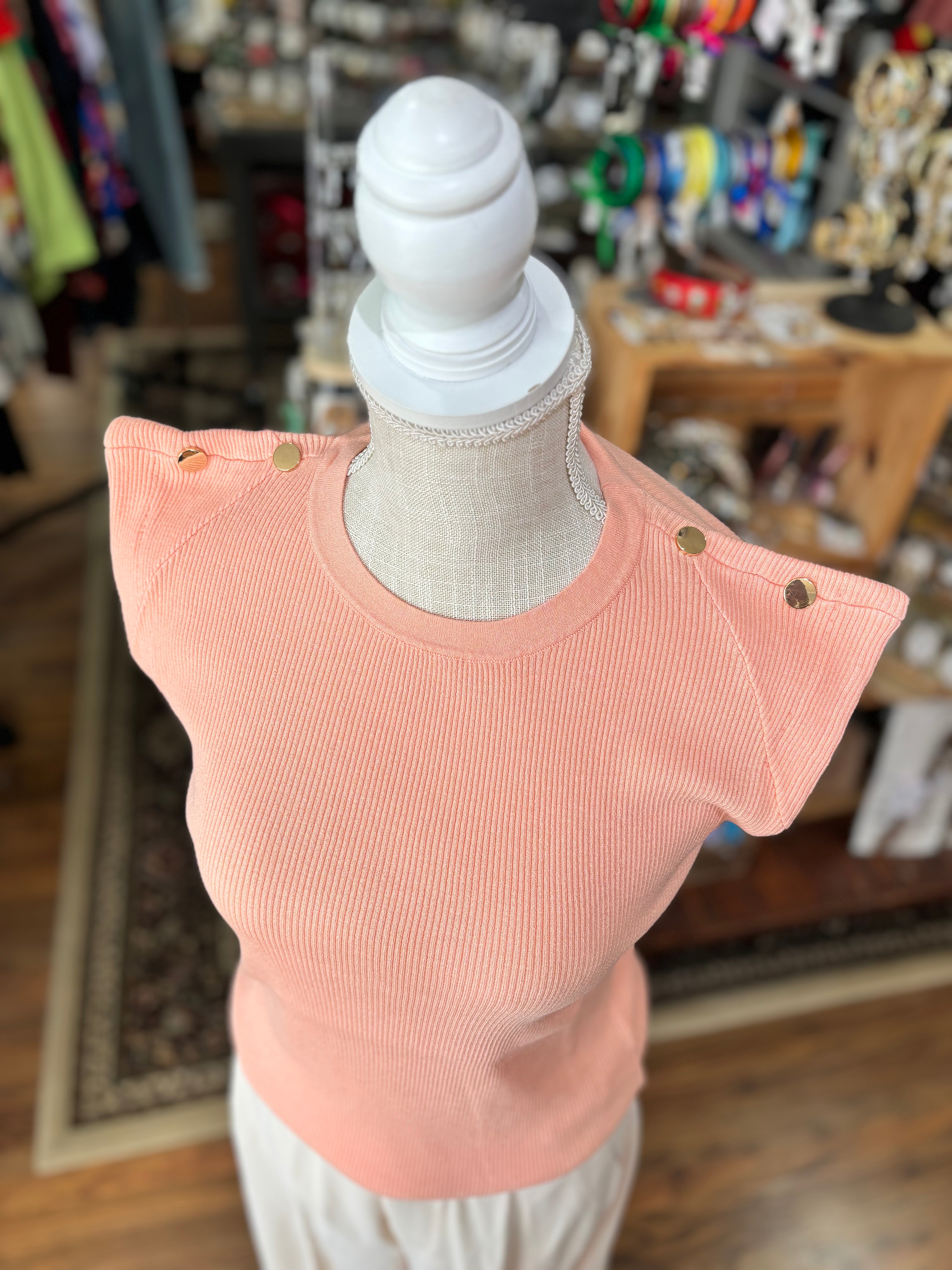Erin Peach Top *FINAL SALE*