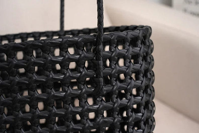 Elysa See Through Hand Woven Eco Plastic Tote Bag