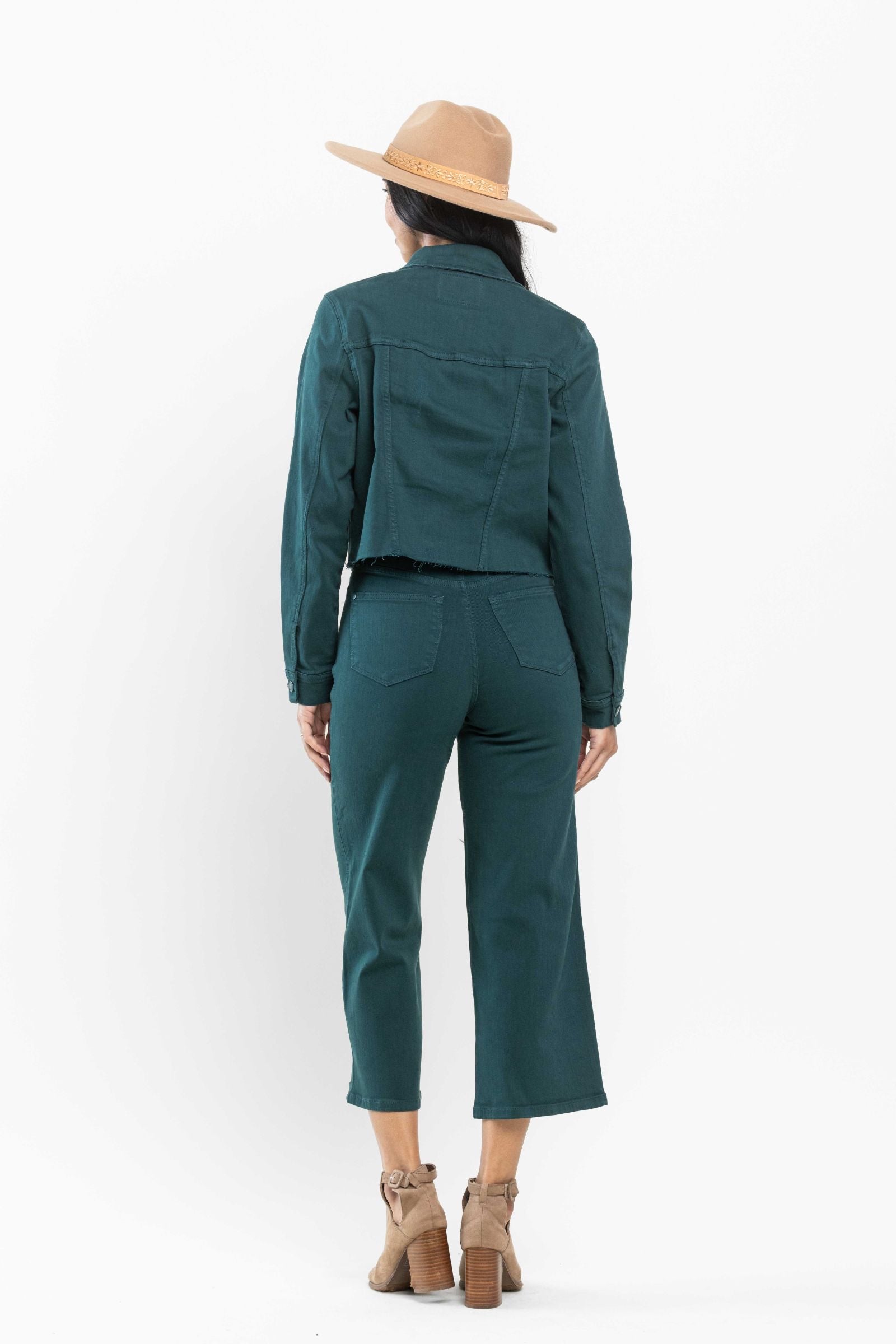 Judy Blue High Waist Tummy Control Garment Dyed Wide Crop *FINAL SALE*