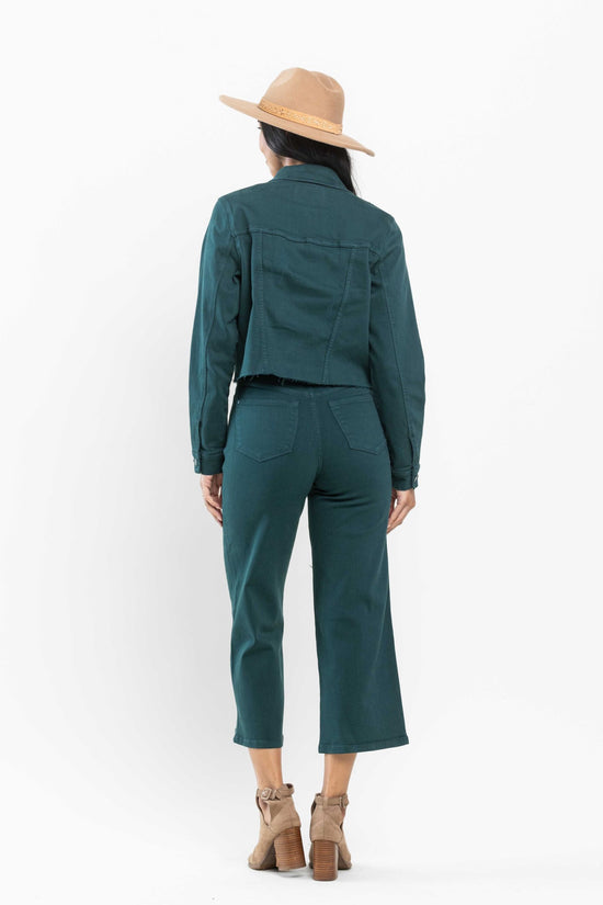 Judy Blue High Waist Tummy Control Garment Dyed Wide Crop *FINAL SALE*