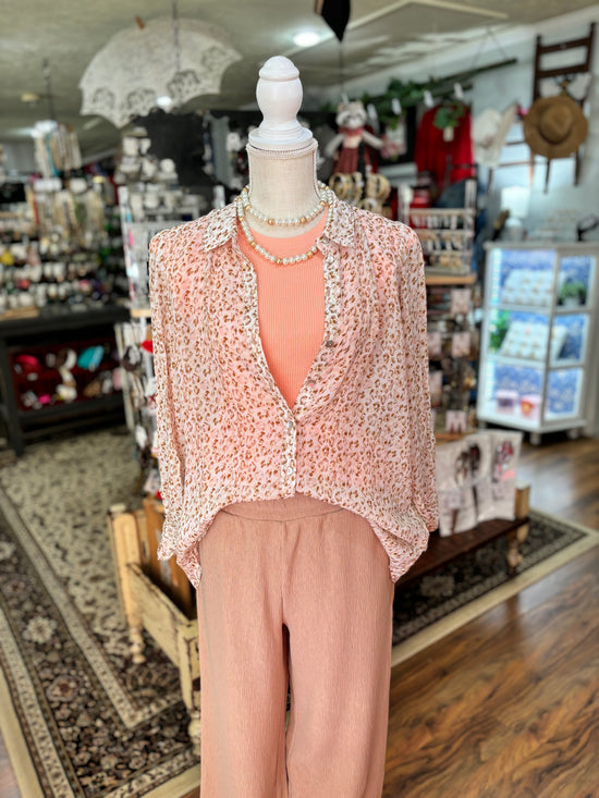 Erin Peach Top *FINAL SALE*