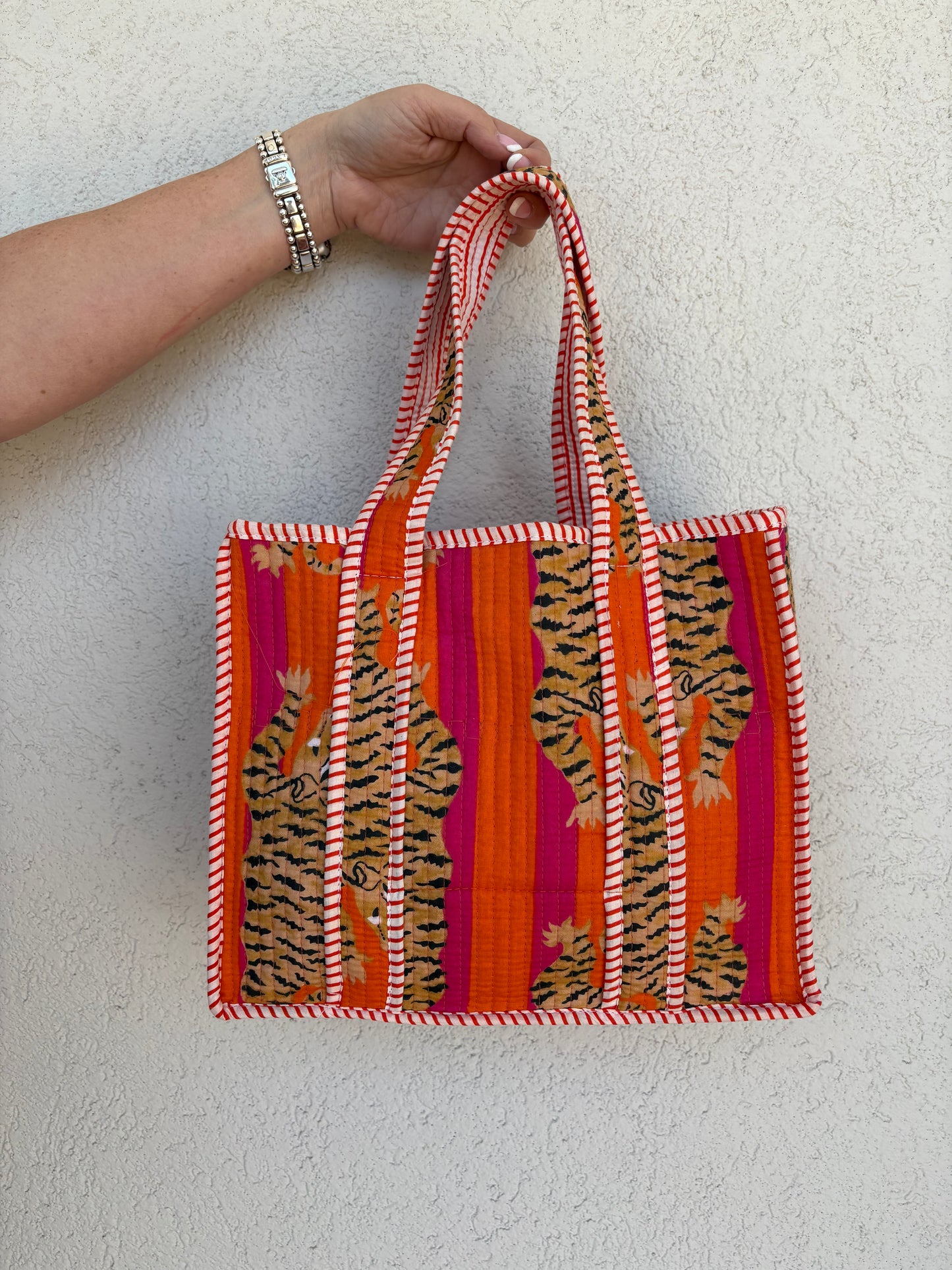 Quilted 12X10X5 Tote Bag