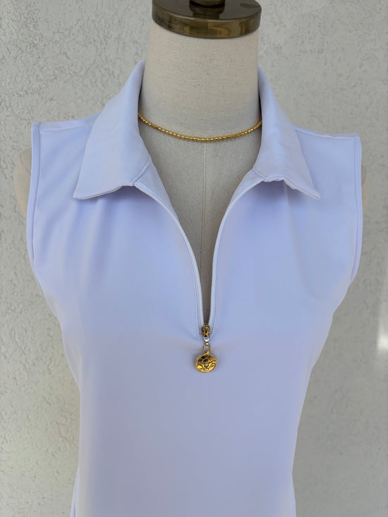 Laurie Half Zip Polo Top