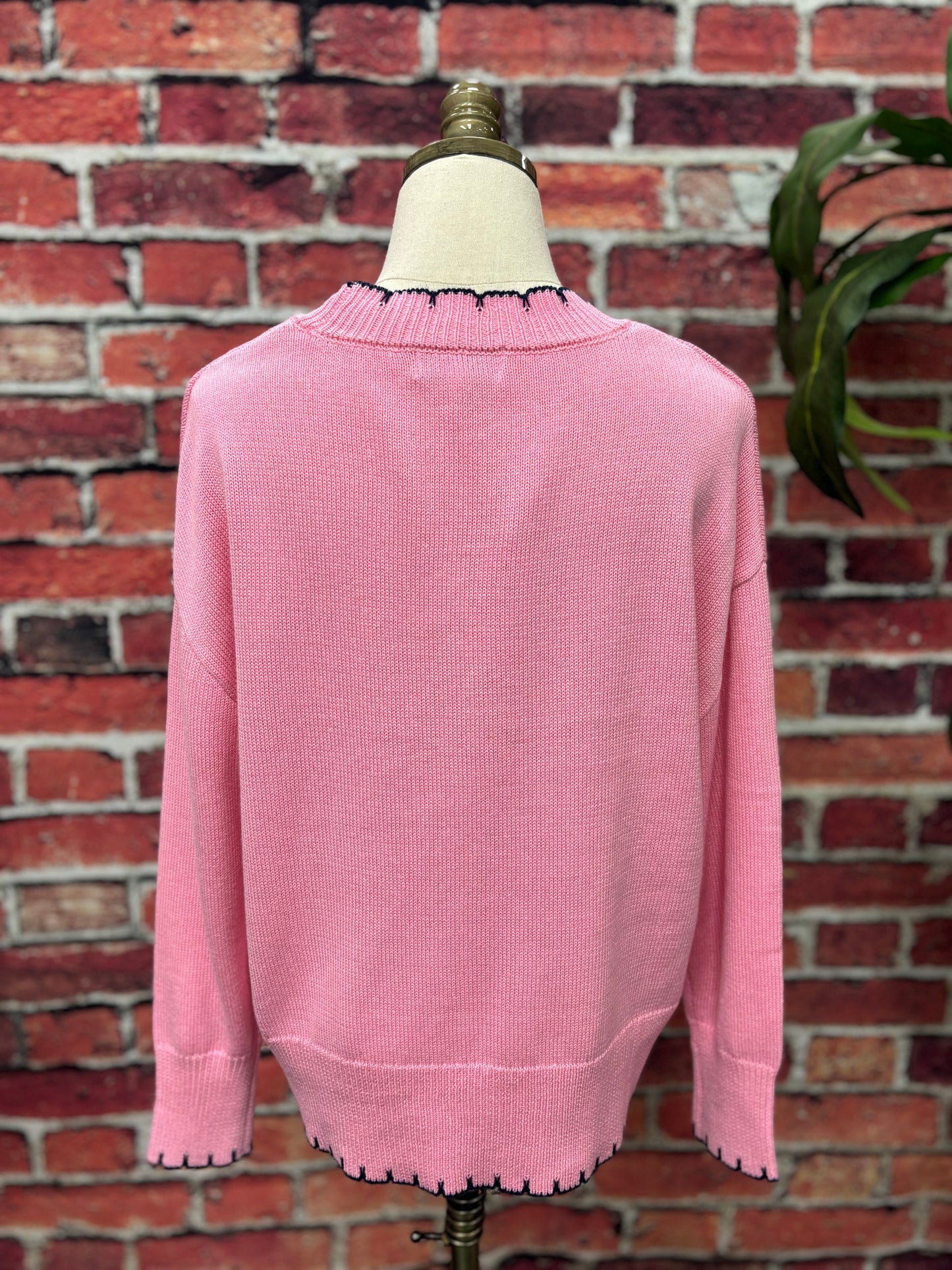 Pink Bow Knit Sweater *FINAL SALE*