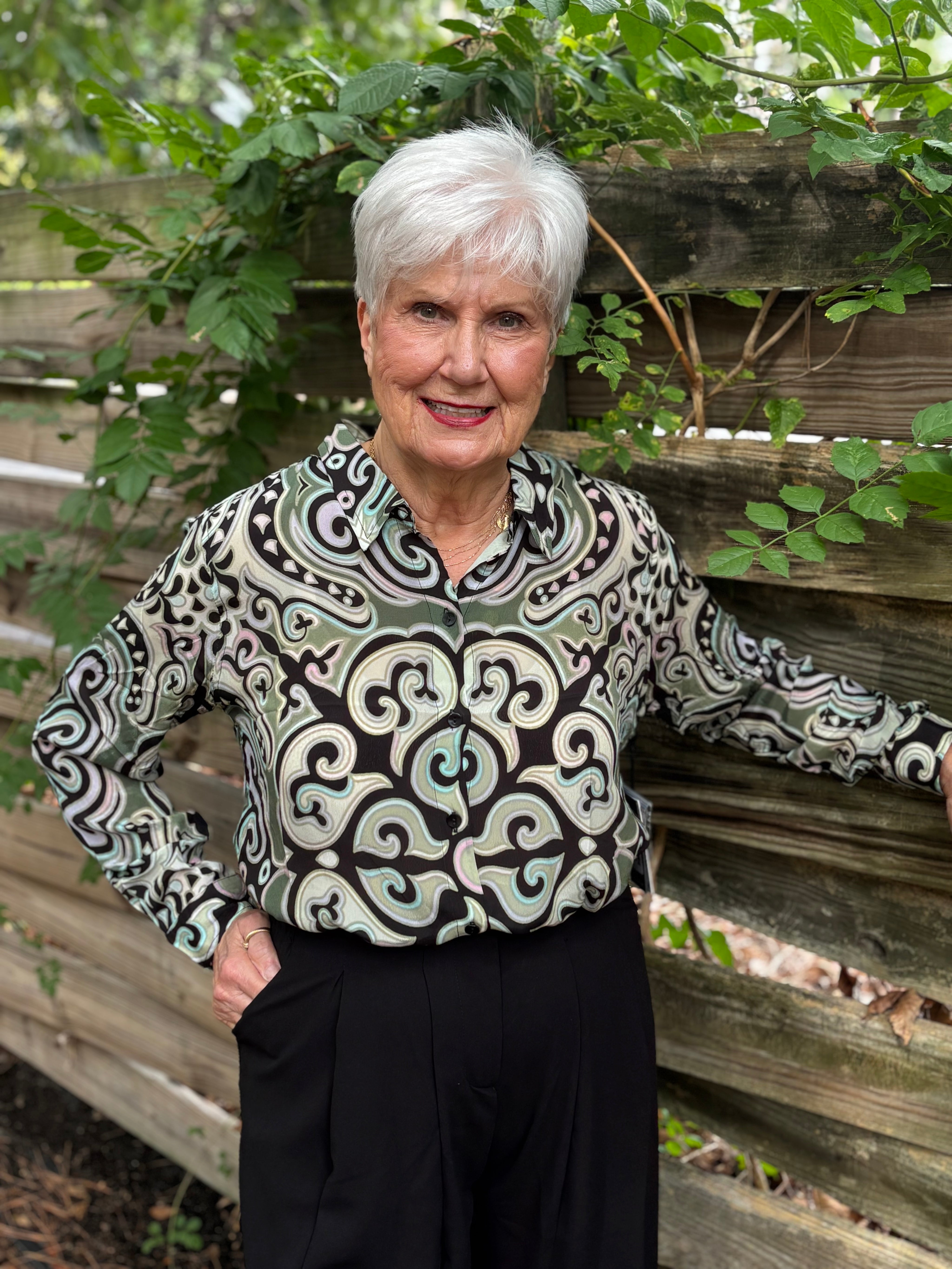 Button-up With Roll-up Sleeve Shirt