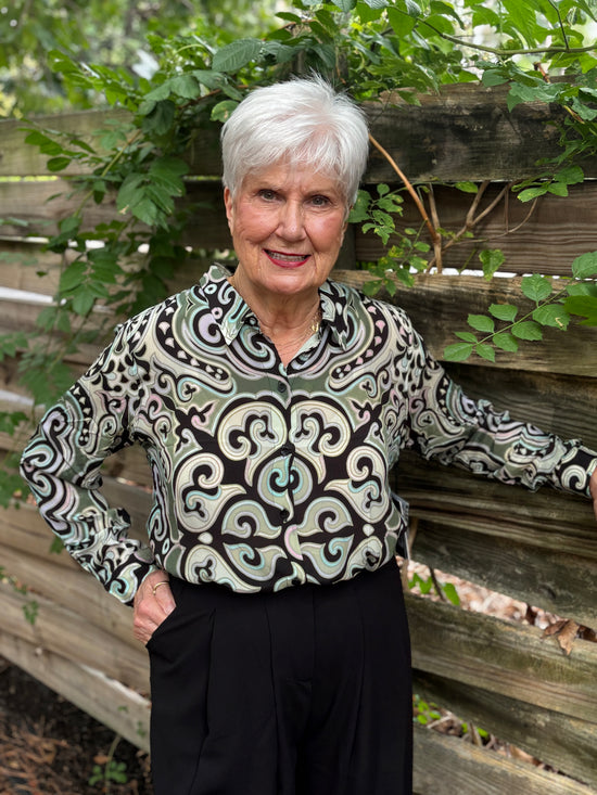 Button-up With Roll-up Sleeve Shirt