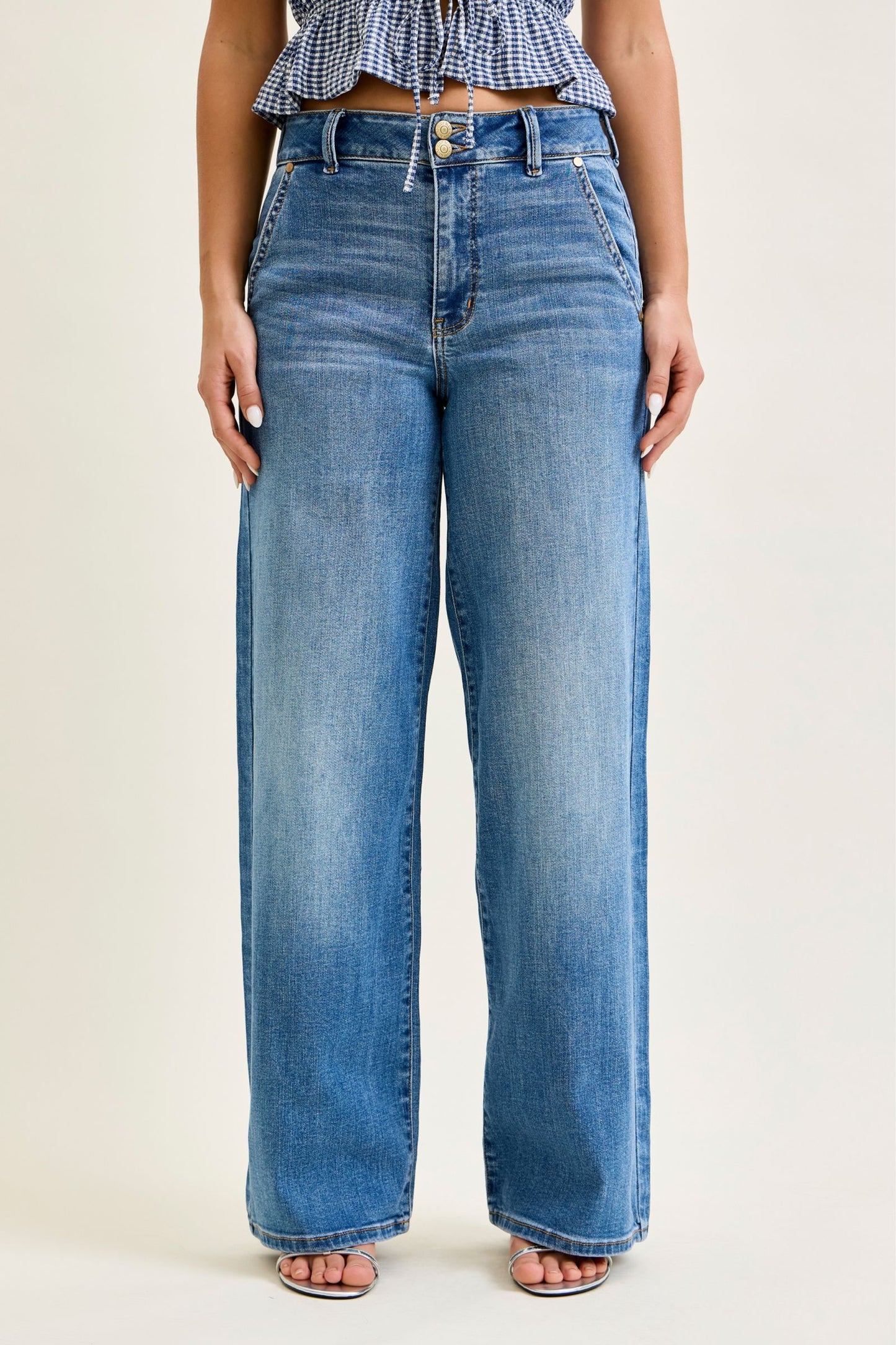 Judy Blue HW Column W/ Trouser Styling (S-R-L INSEAM)