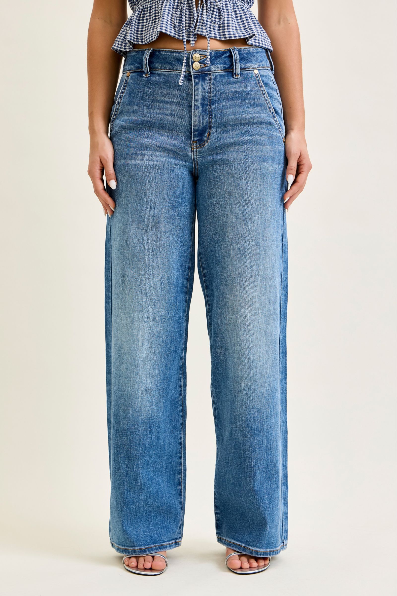 Judy Blue HW Column W/ Trouser Styling (S-R-L INSEAM)