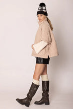 Load image into Gallery viewer, Quarter Zip Quilted Puffer Poncho
