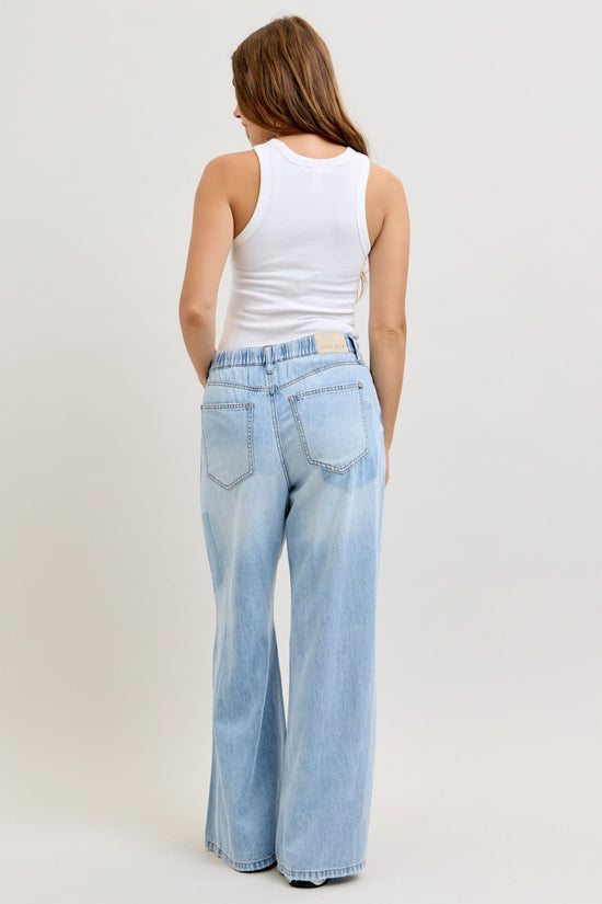Judy Blue HW Featherweight Palazzo Shadow Pocket