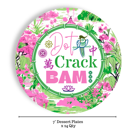 Mahjong Menu 24ct 7" Paper Plates