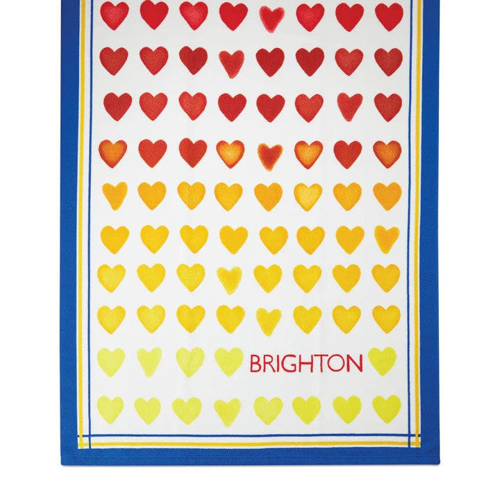Ombre Heart Beach Towel