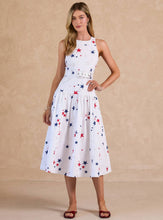 Load image into Gallery viewer, Star Printed Belted Sleeveless Midi Dress
