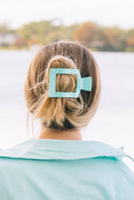 Load image into Gallery viewer, Square Flat Hair Clip | Medium | Totally Turquoise
