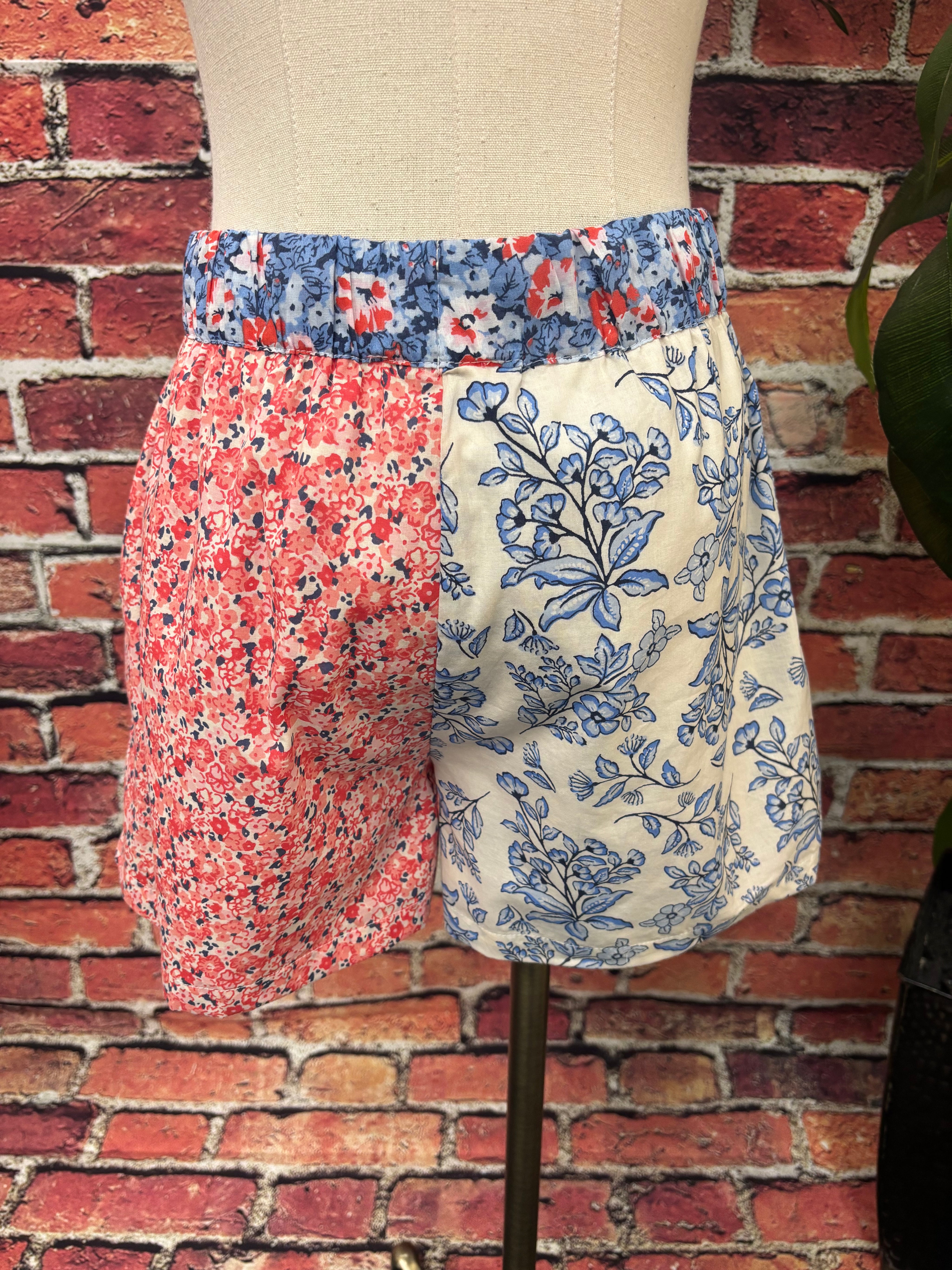 Stars & Petals Patchwork Shorts
