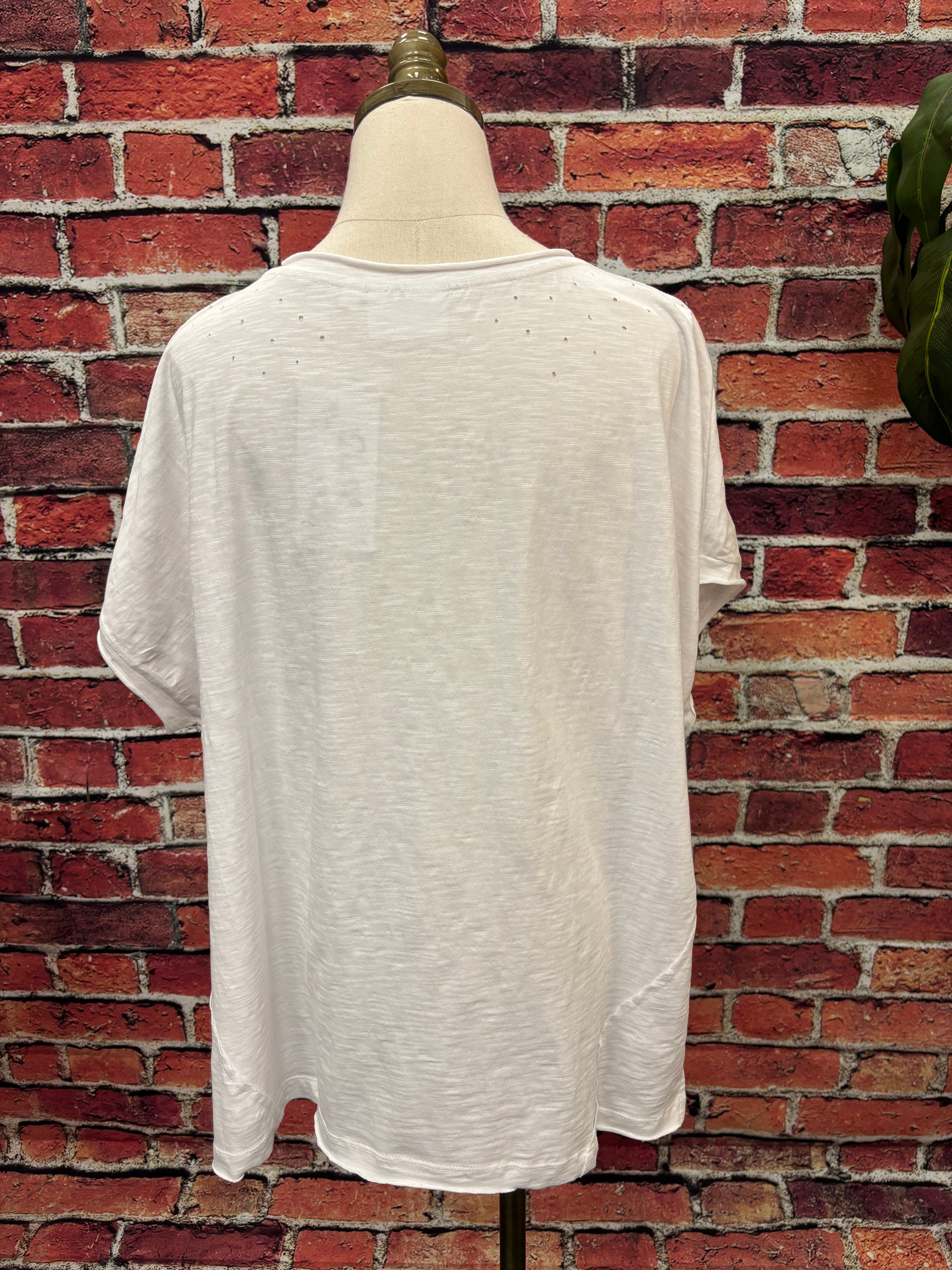 Distressed Cotton Boho Tee