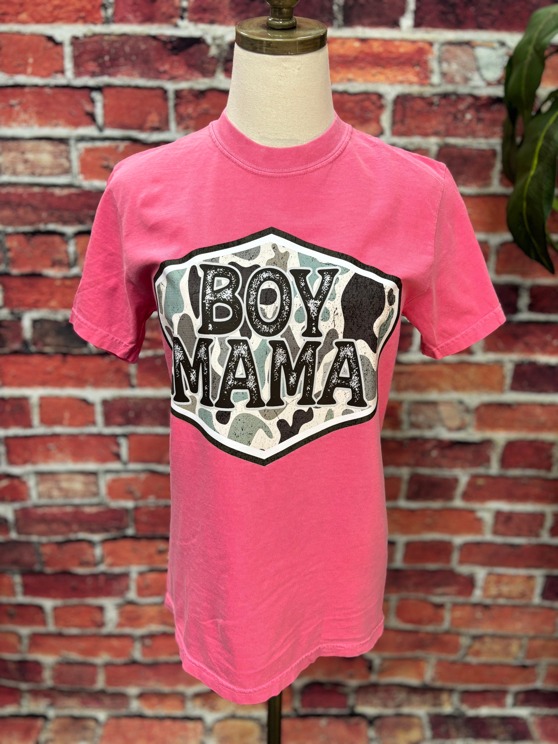 Camo Boy Mama Short Sleeve Shirt