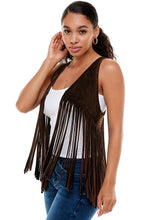 Load image into Gallery viewer, Mineral Washed Long Fringe Vest
