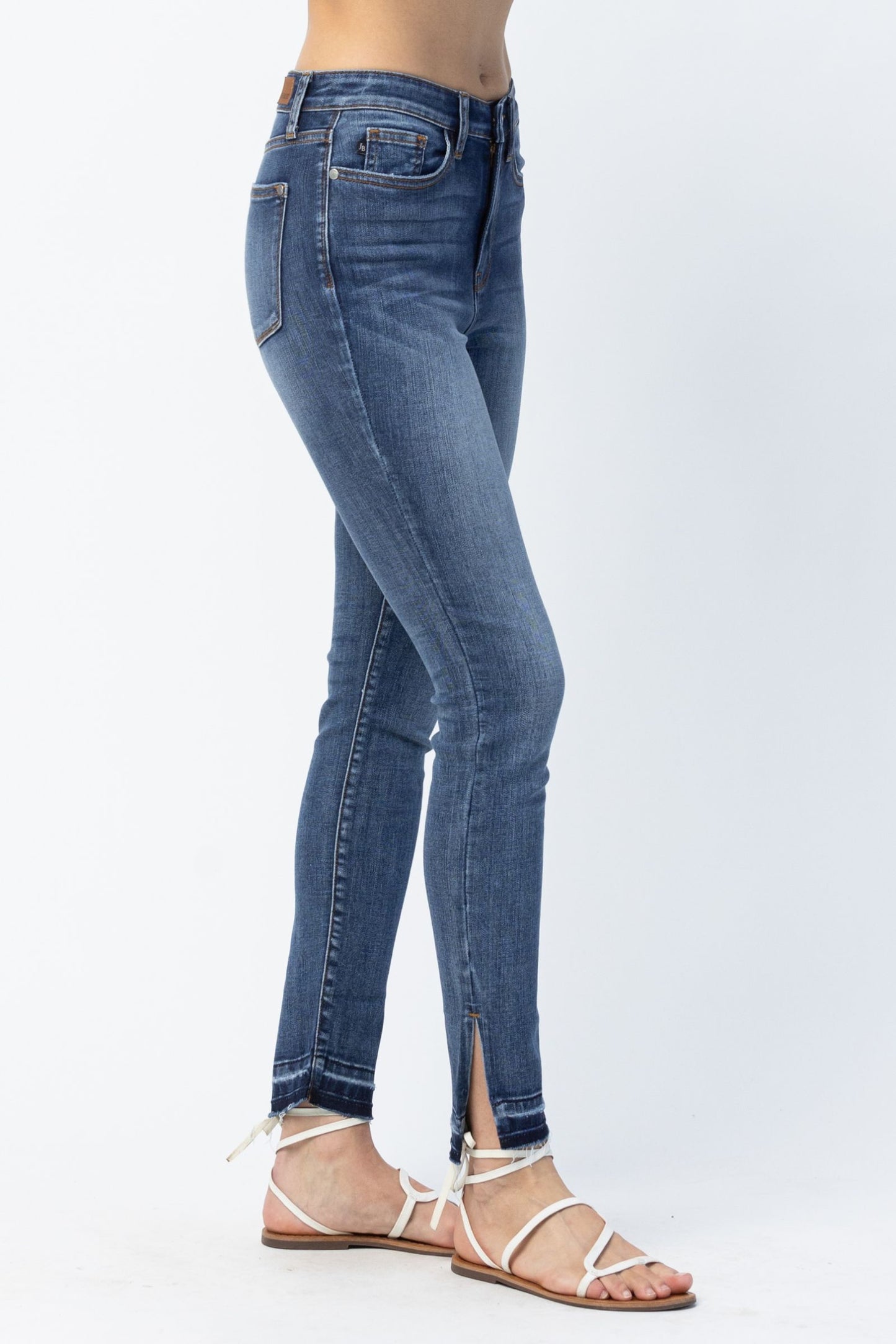 Judy Blue High Waist Skinny With Side Slit *FINAL SALE*