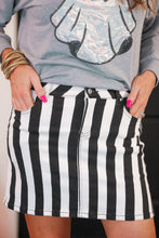 Load image into Gallery viewer, Nova Striped Denim Skort
