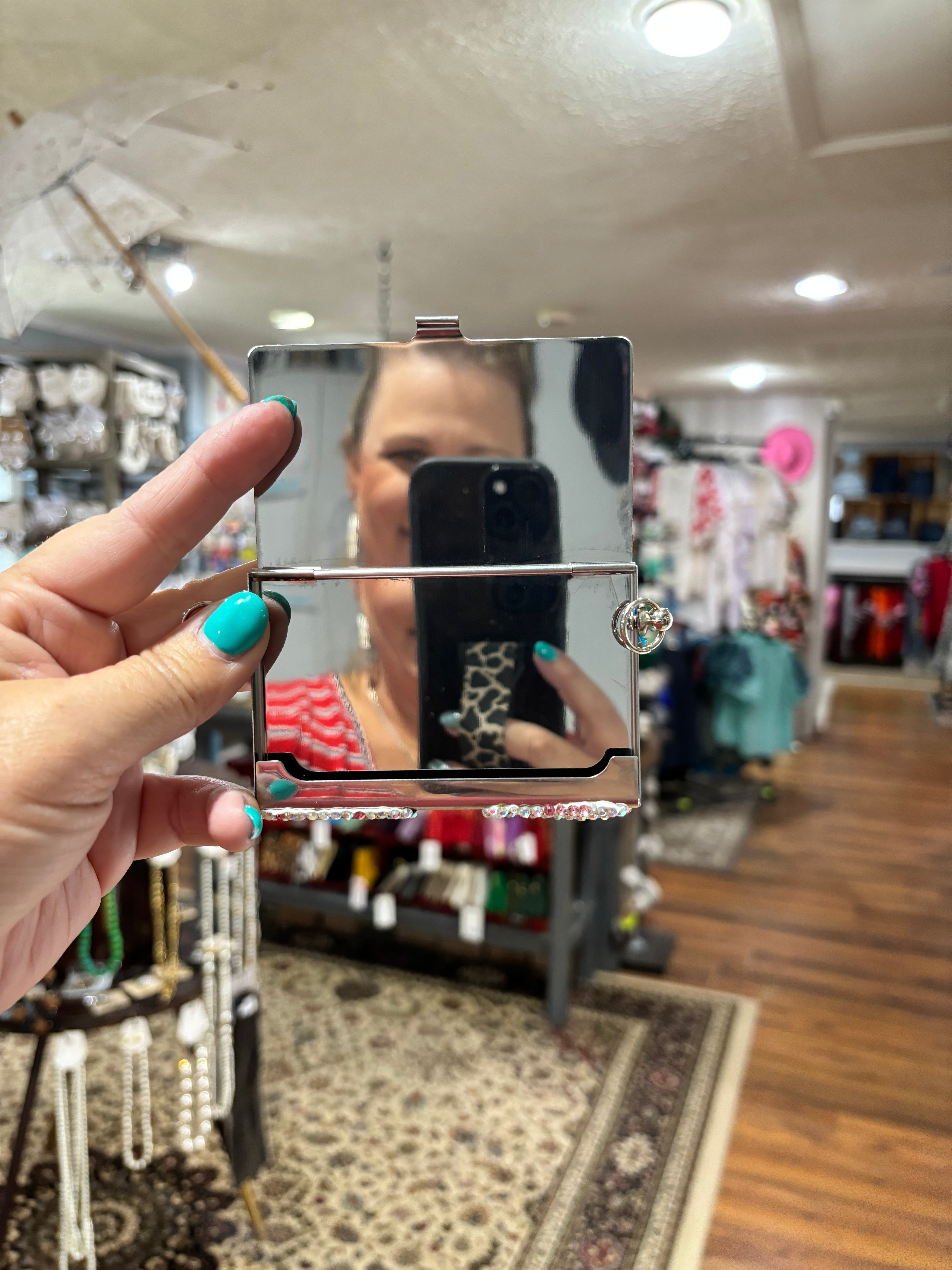 Bling Card Holder w/ Mirror