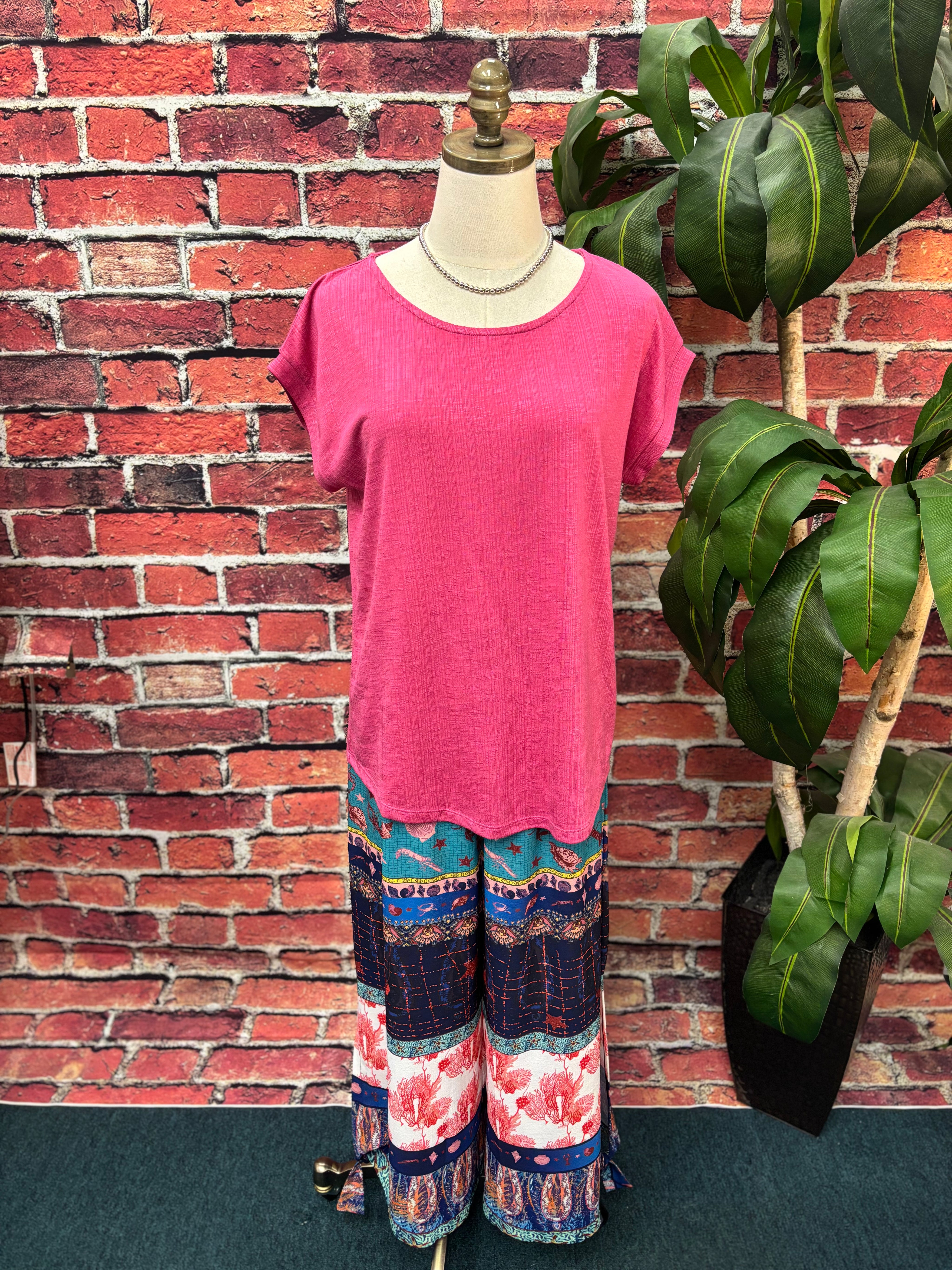 Seaside Patchwork Palazzo Pants
