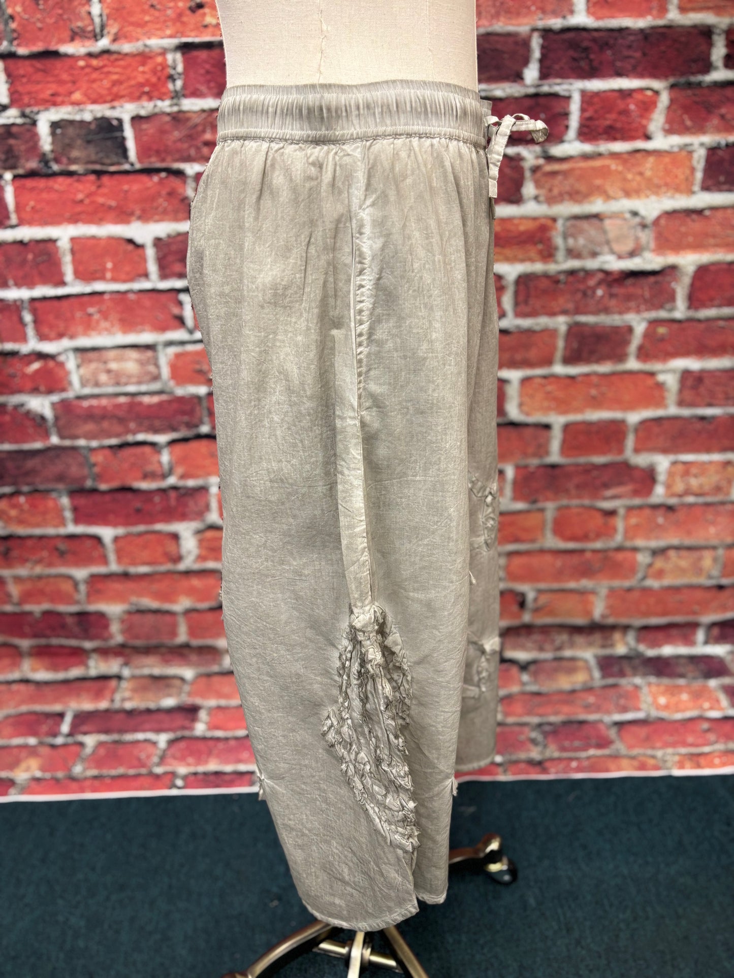 Boho Cotton Wide-Leg Pants